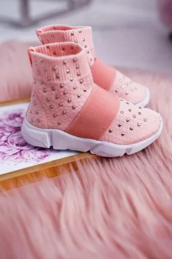 Hot Dziecięce Młodzieżowe Obuwie Sportowe Wsuwane Różowe Delma Dzieci Dziewczęce