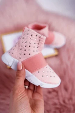 Hot Dziecięce Młodzieżowe Obuwie Sportowe Wsuwane Różowe Delma Dzieci Dziewczęce