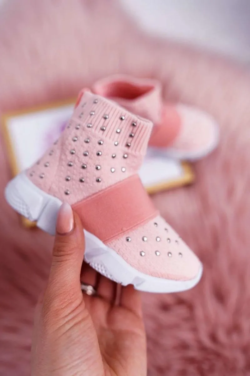 Hot Dziecięce Młodzieżowe Obuwie Sportowe Wsuwane Różowe Delma Dzieci Dziewczęce