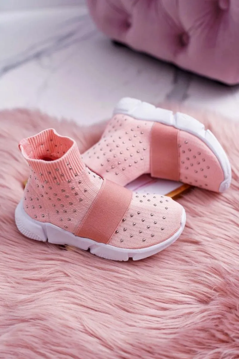 Hot Dziecięce Młodzieżowe Obuwie Sportowe Wsuwane Różowe Delma Dzieci Dziewczęce