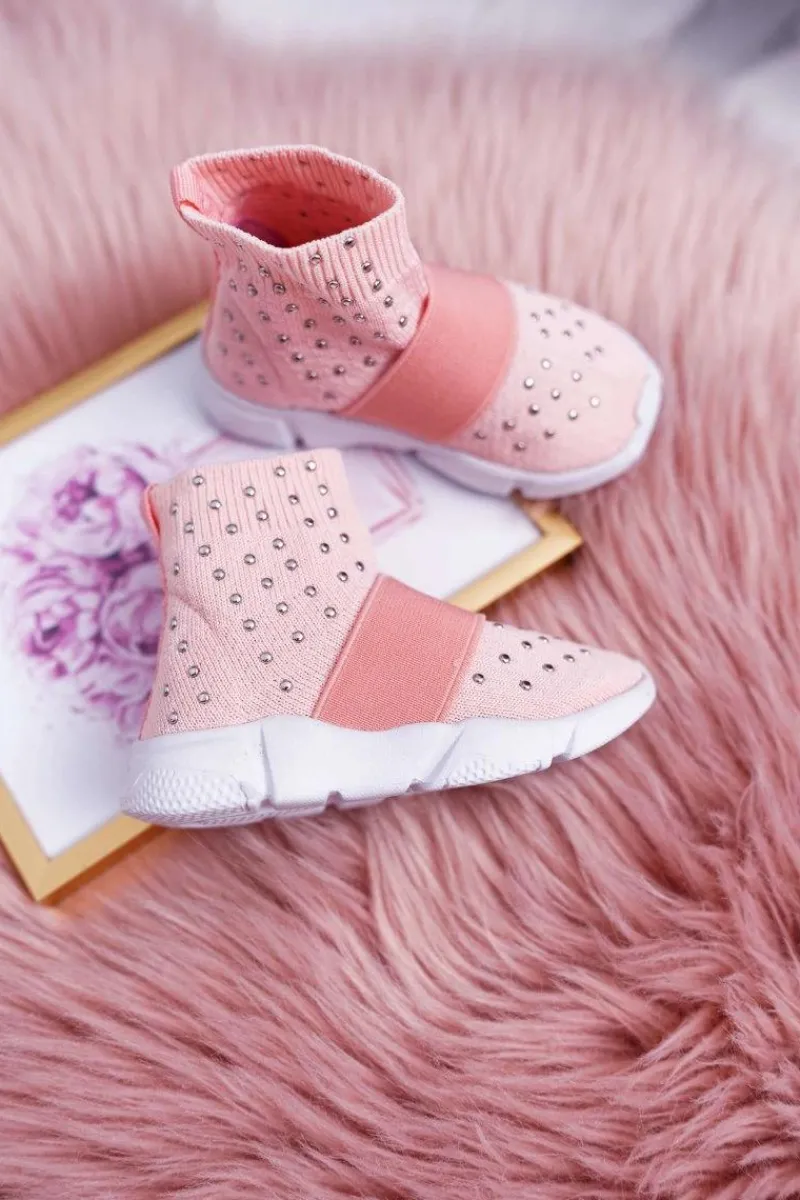 Hot Dziecięce Młodzieżowe Obuwie Sportowe Wsuwane Różowe Delma Dzieci Dziewczęce