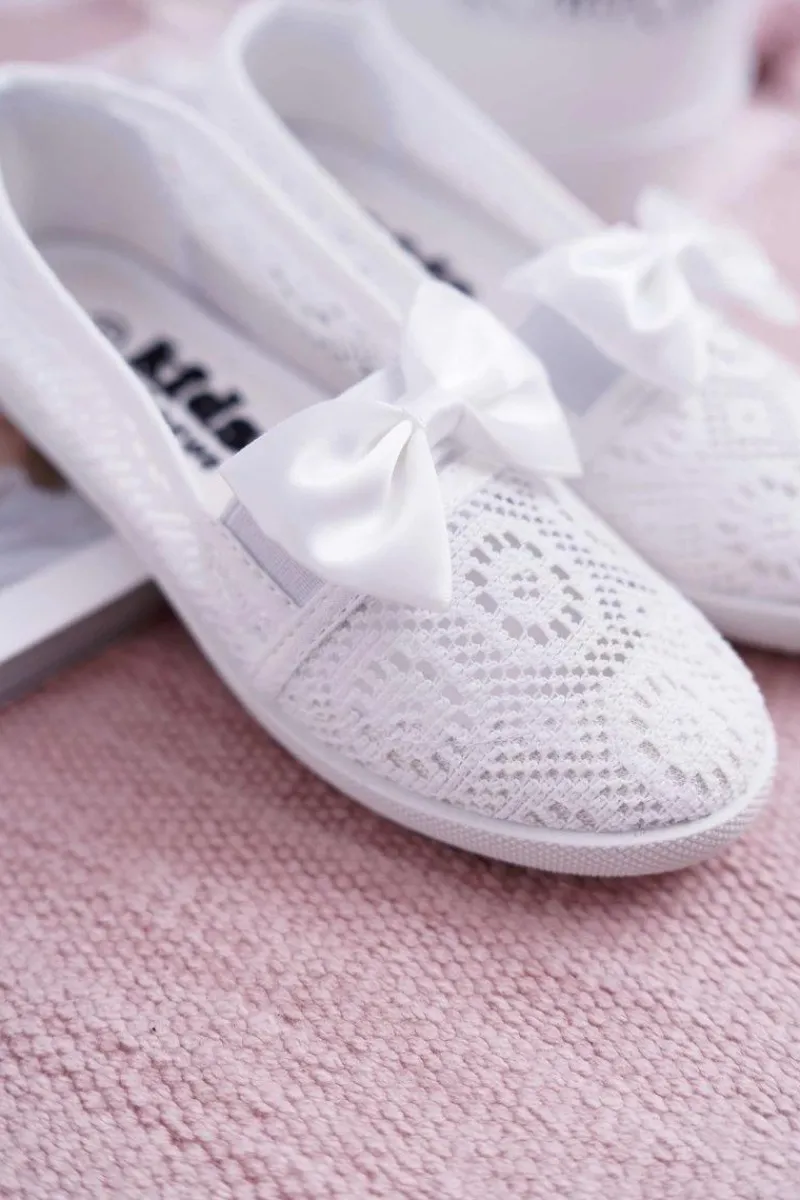 Best Boto Dziecięce Młodzieżowe Tenisówki Koronkowe Białe Dudi