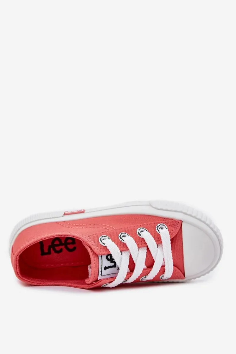 Dziewczęce|Back To School>Lee Dziecięce Młodzieżowe Trampki ISLA C LOW JR 50251058 Koralowe Pomarańczowy