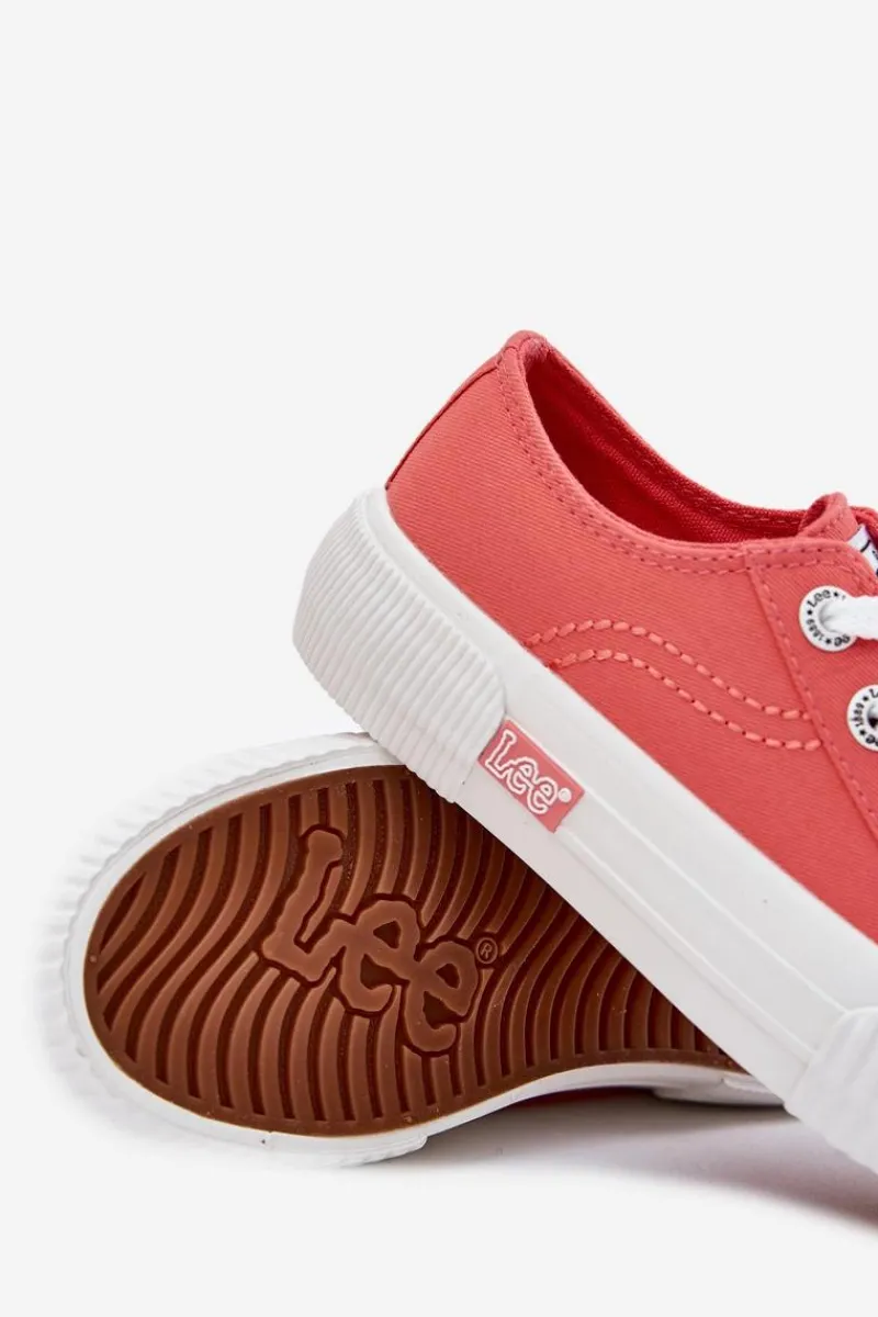 Dziewczęce|Back To School>Lee Dziecięce Młodzieżowe Trampki ISLA C LOW JR 50251058 Koralowe Pomarańczowy