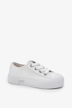 Outlet Dziecięce Młodzieżowe Trampki ISLA C LOW JR 50251058 Białe Dzieci Chłopięce|Dziewczęce