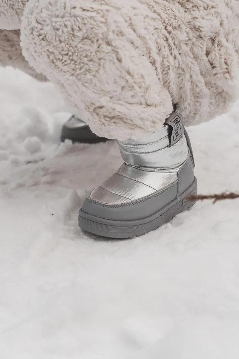 Sale Big Star Shoes Dziecięce Śniegowce Big Star KK374218 Szaro-Srebrne Srebrny