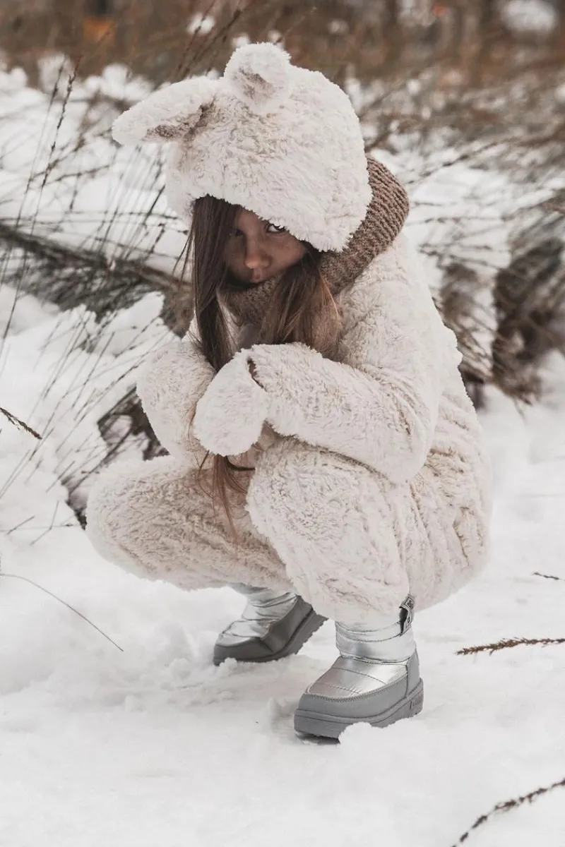 Sale Big Star Shoes Dziecięce Śniegowce Big Star KK374218 Szaro-Srebrne Srebrny