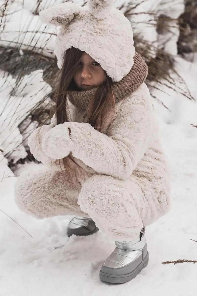 Sale Big Star Shoes Dziecięce Śniegowce Big Star KK374218 Szaro-Srebrne Srebrny