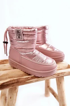 Outlet Dziecięce Śniegowce Big Star KK374219 Różowe Dzieci Dziewczęce