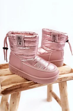 Outlet Dziecięce Śniegowce Big Star KK374219 Różowe Dzieci Dziewczęce