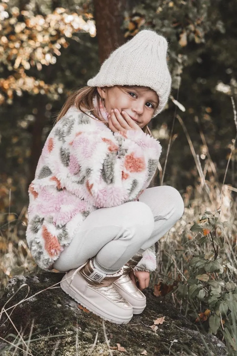 Dziewczęce>Big Star Shoes Dziecięce Śniegowce Big Star KK374221 Beżowo-Złote Beżowy