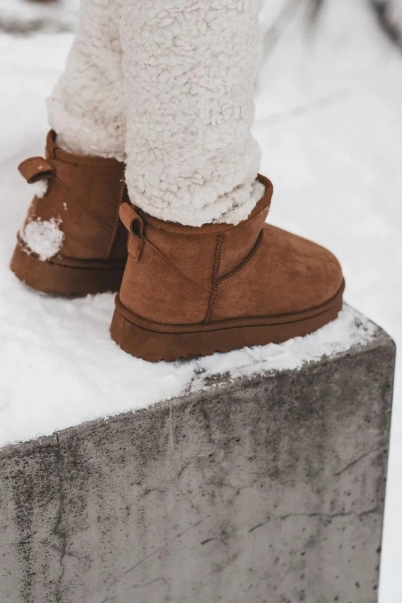 Discount Dziecięce Śniegowce Botki Ocieplane Camel Nallita Dzieci Dziewczęce|Chłopięce