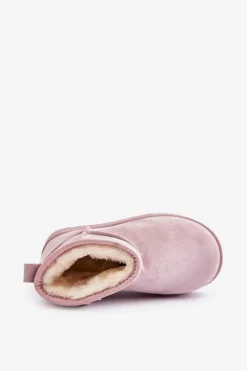 Discount Boto Dziecięce Śniegowce Botki Ocieplane Różowe Nallita