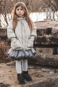 Dziewczęce>Boto Dziecięce Śniegowce Botki Ocieplane Z Cekinami Czarne Rebbica Czarny