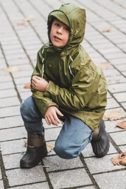 New Dziecięce Śniegowce Na Rzep Ocieplane Khaki Big Star MM374123 Dzieci Chłopięce|Chłopięce