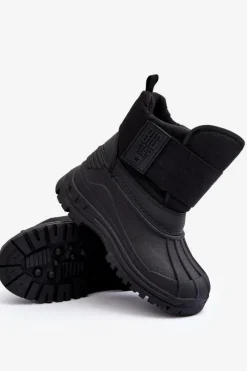 New Big Star Shoes Dziecięce Śniegowce Na Rzep Ocieplane Czarne Big Star MM374122