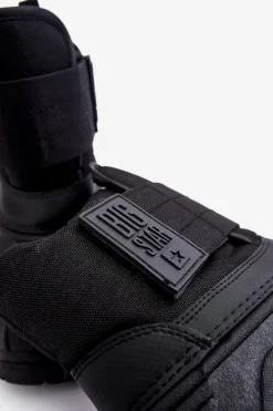 New Big Star Shoes Dziecięce Śniegowce Na Rzep Ocieplane Czarne Big Star MM374122