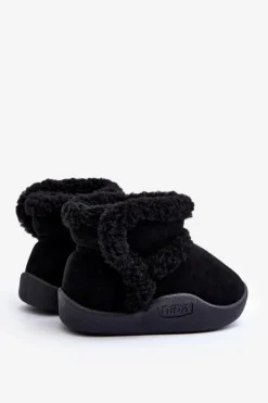 Outlet Dziecięce Śniegowce Na Rzep Czarne Unitia Dzieci Chłopięce|Dziewczęce