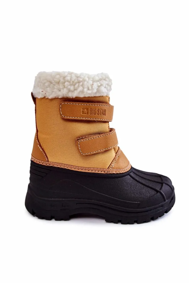 Hot Dziecięce Śniegowce Na Rzepy Big Star KK374237 Camel Dzieci Chłopięce|Chłopięce