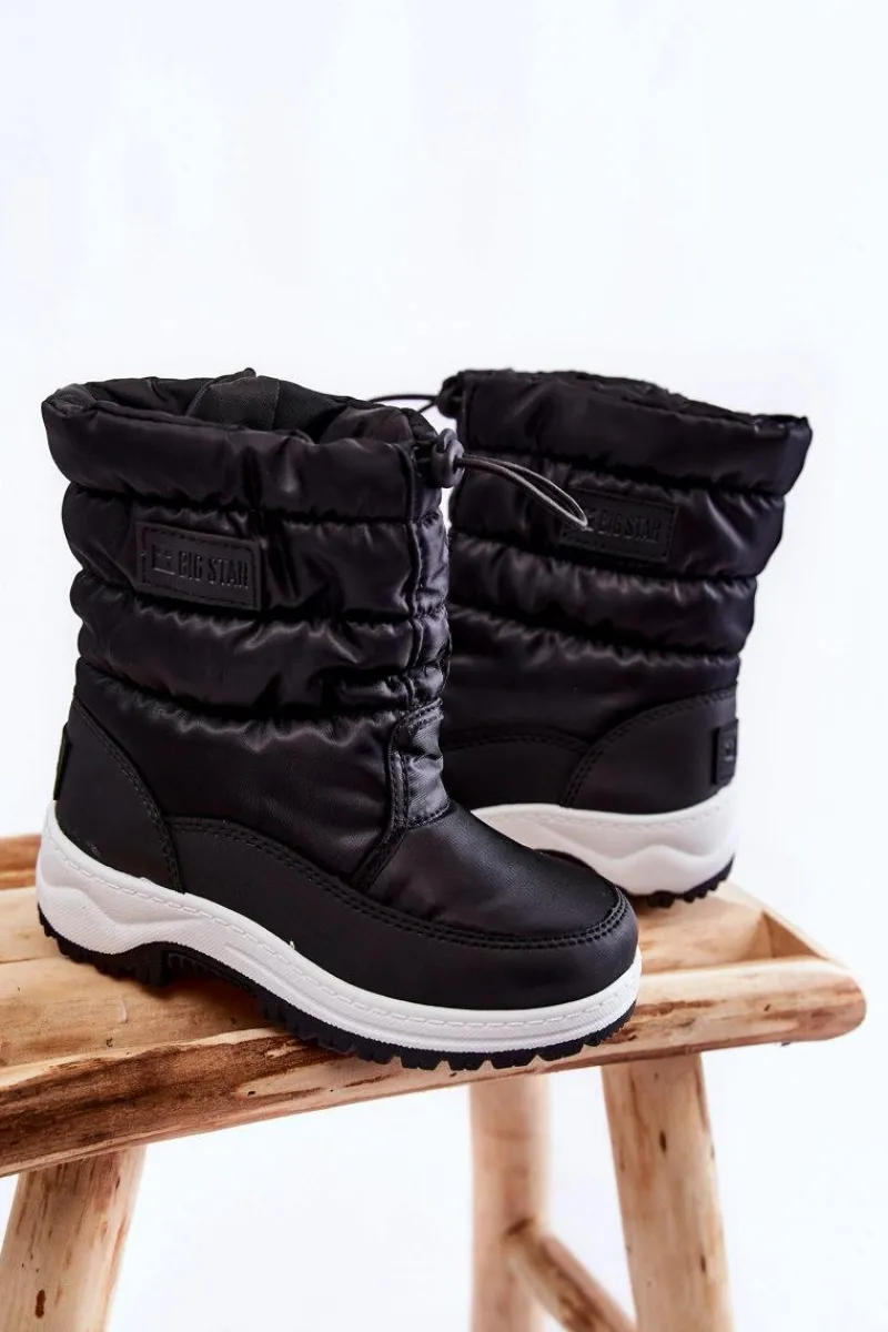 Best Big Star Shoes Dziecięce Śniegowce Na Suwak Big Star KK374235 Czarne