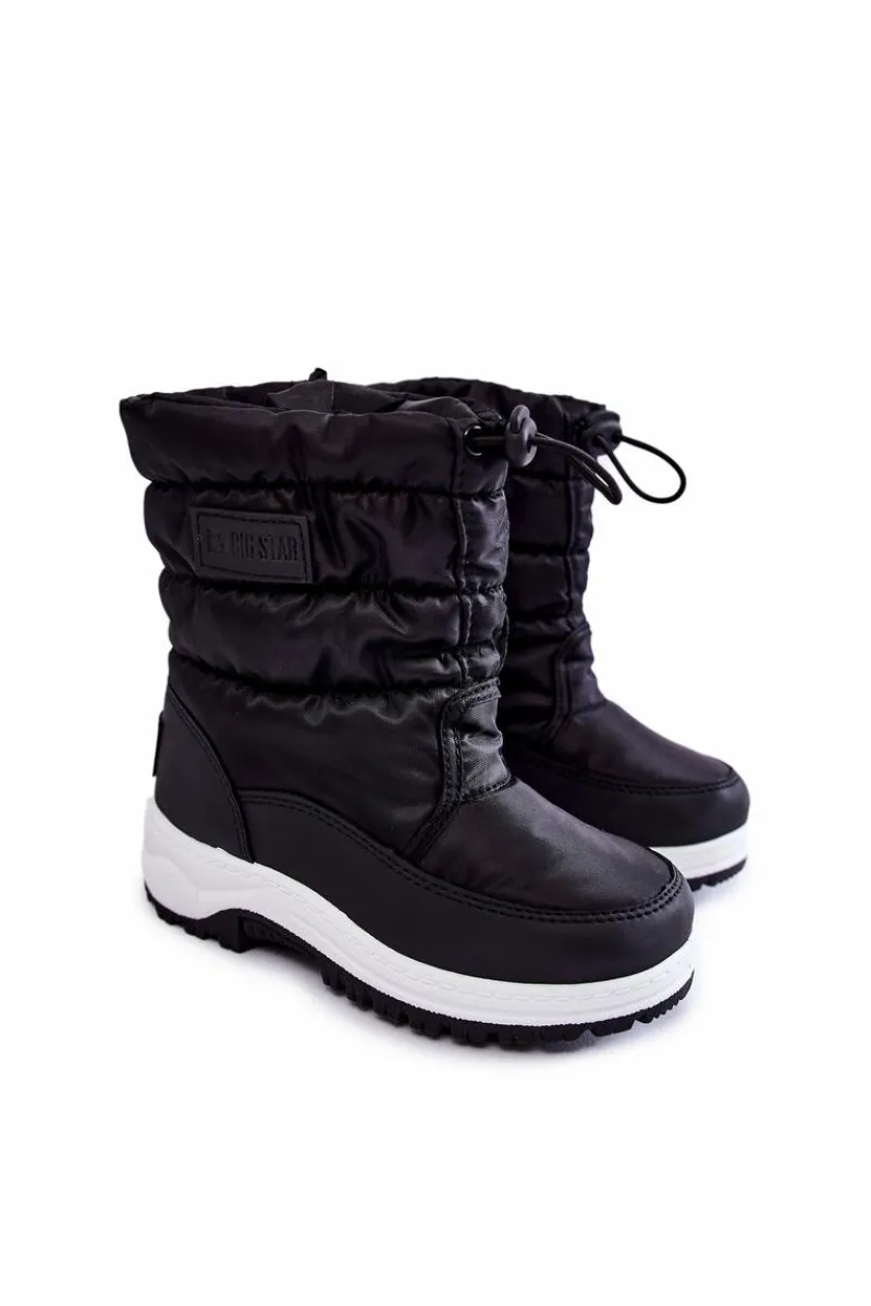 Best Big Star Shoes Dziecięce Śniegowce Na Suwak Big Star KK374235 Czarne