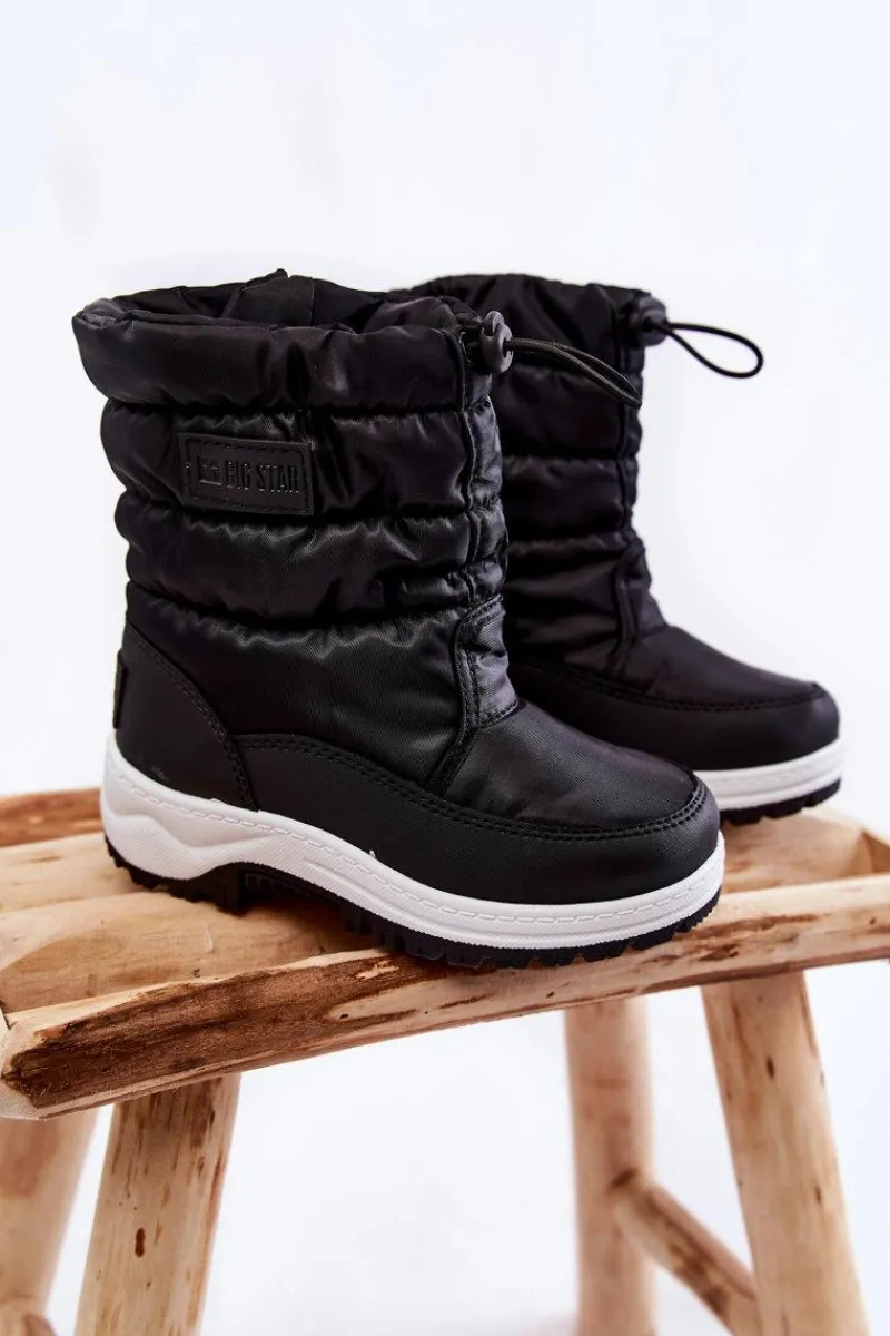 Best Big Star Shoes Dziecięce Śniegowce Na Suwak Big Star KK374235 Czarne