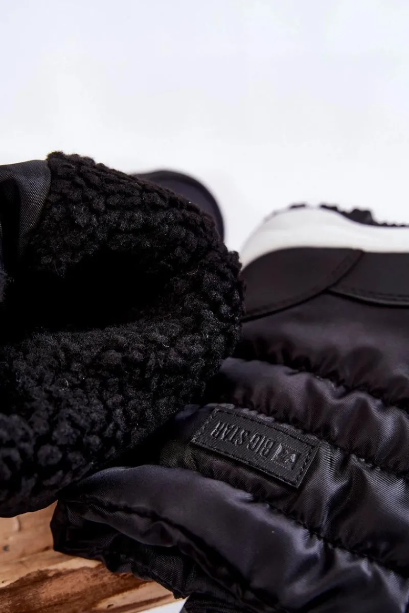 Best Big Star Shoes Dziecięce Śniegowce Na Suwak Big Star KK374235 Czarne