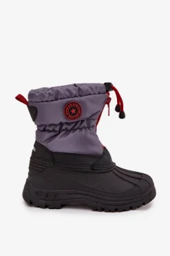 Hot Big Star Shoes Dziecięce Śniegowce Na Zamek Big Star SS374031 Szaro-Czarne