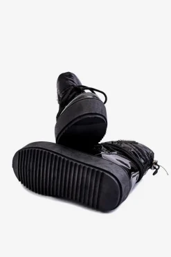 Sale Dziecięce Śniegowce Ocieplane Sznurowane Czarne Colina Dzieci Dziewczęce