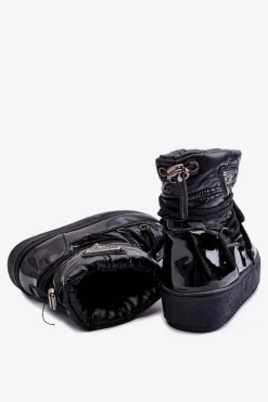 Sale Dziecięce Śniegowce Ocieplane Sznurowane Czarne Colina Dzieci Dziewczęce