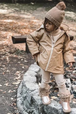 Discount Dziecięce Śniegowce Ocieplane Futerkiem Różowe Złoto Bonni Dzieci Dziewczęce