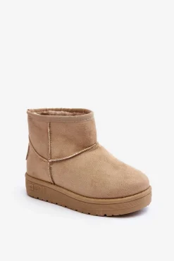 Dziewczęce>Big Star Shoes Dziecięce Śniegowce Ocieplane Beżowe Big Star MM374056 Beżowy