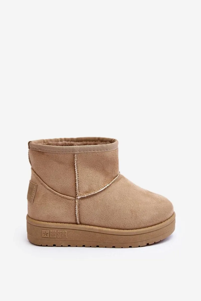 Dziewczęce>Big Star Shoes Dziecięce Śniegowce Ocieplane Beżowe Big Star MM374056 Beżowy