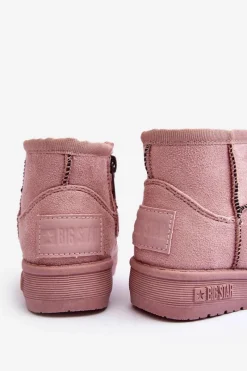 Discount Dziecięce Śniegowce Ocieplane Na Suwak Różowe Big Star MM374101 Dzieci Dziewczęce