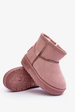 Discount Dziecięce Śniegowce Ocieplane Na Suwak Różowe Big Star MM374101 Dzieci Dziewczęce