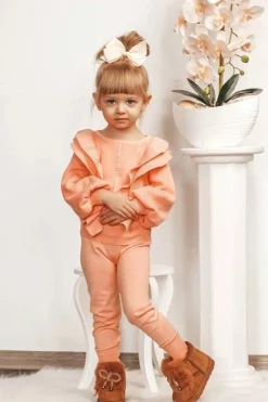 Dziewczęce>Boto Dziecięce Śniegowce Ocieplane Futerkiem Zamszowe Karmelowe Amelia