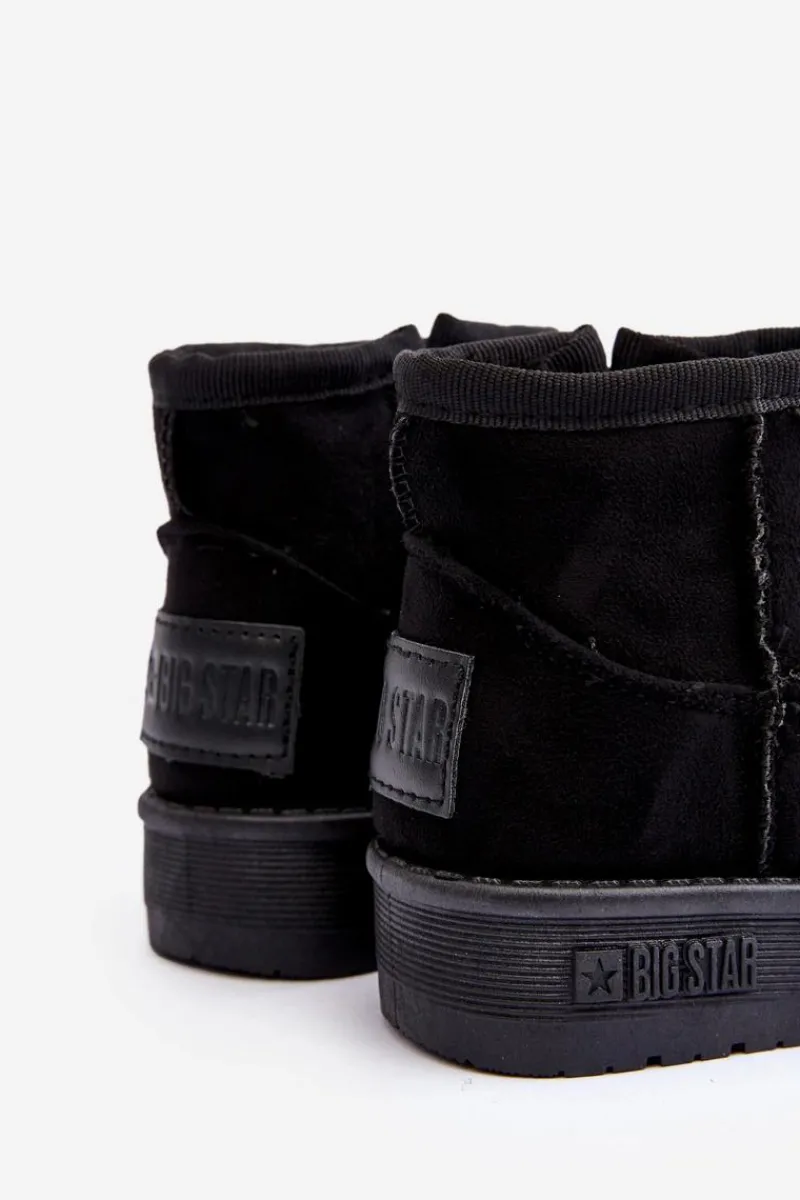 Dziewczęce>Big Star Shoes Dziecięce Śniegowce Ocieplane Na Suwak Czarne Big Star MM374100 Czarny