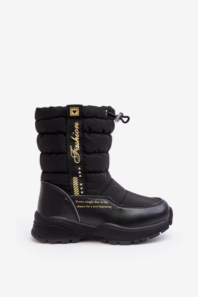 Discount Dziecięce Śniegowce Ocieplane Wełną Na Suwak Czarne Delhi Dzieci Dziewczęce|Dziewczęce