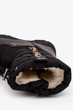 Discount Dziecięce Śniegowce Ocieplane Wełną Na Suwak Czarne Delhi Dzieci Dziewczęce|Dziewczęce