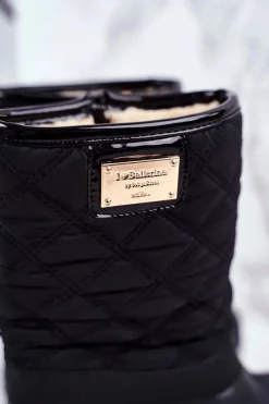 New Dziecięce Śniegowce Ocieplone Futerkiem Czarne Mussi Dzieci Dziewczęce|Chłopięce