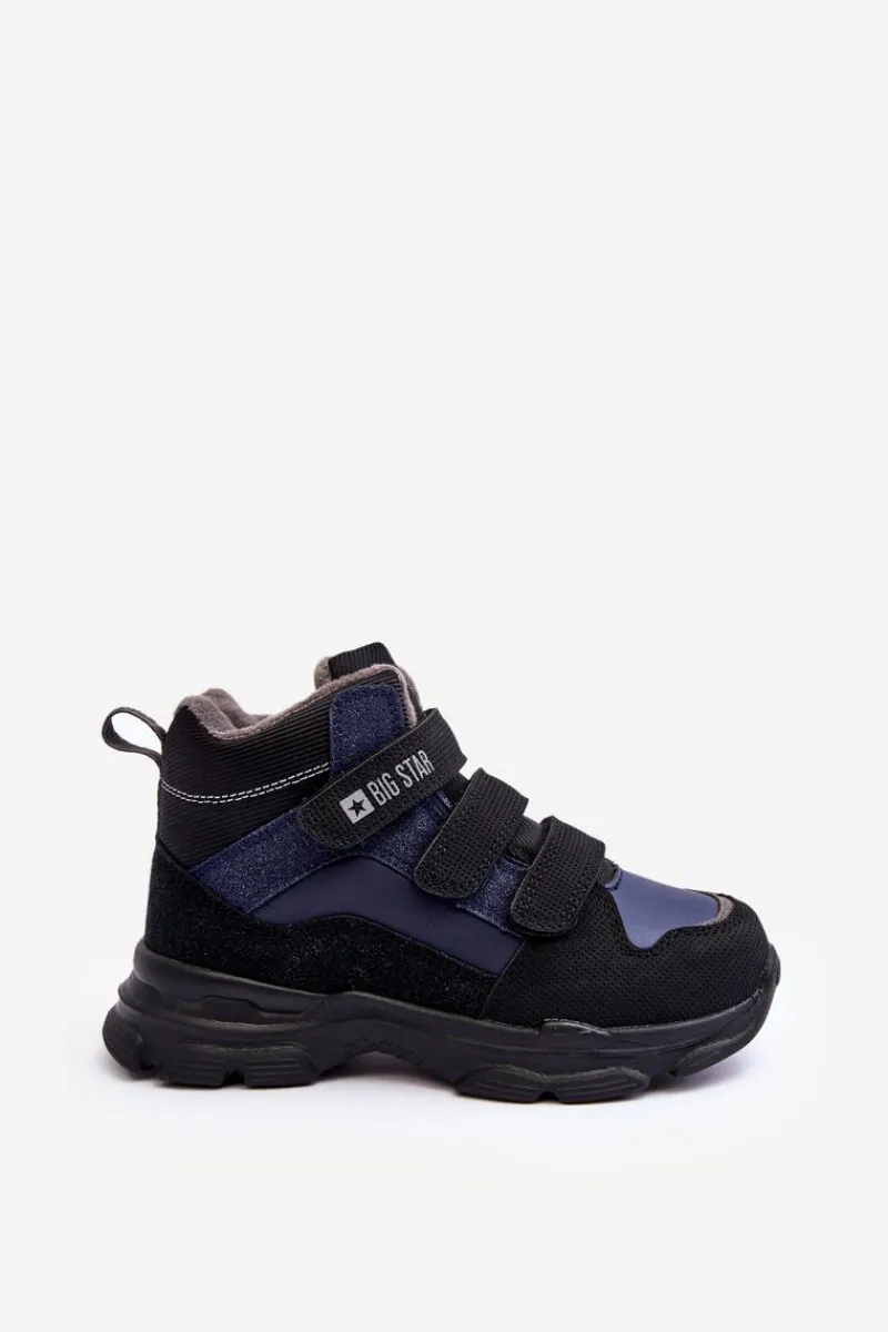 Discount Dziecięce Śniegowce Trapery Ocieplane Granatowe Big Star MM374172 Dzieci Chłopięce|Chłopięce