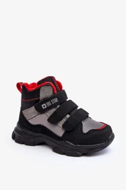 Chłopięce|Chłopięce>Big Star Shoes Dziecięce Śniegowce Trapery Ocieplane Szare Big Star MM374170