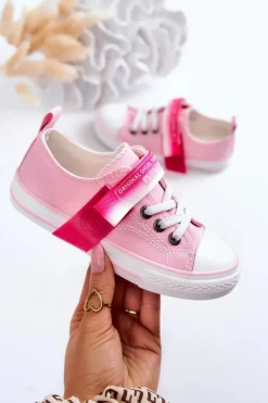 Best Dziecięce Niskie Trampki BIG STAR JJ374073 Różowe Dzieci Chłopięce|Dziewczęce