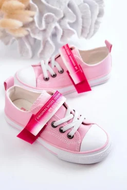 Best Dziecięce Niskie Trampki BIG STAR JJ374073 Różowe Dzieci Chłopięce|Dziewczęce