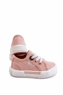 Best Big Star Shoes Dziecięce Niskie Trampki Big Star JJ374161 Różowe