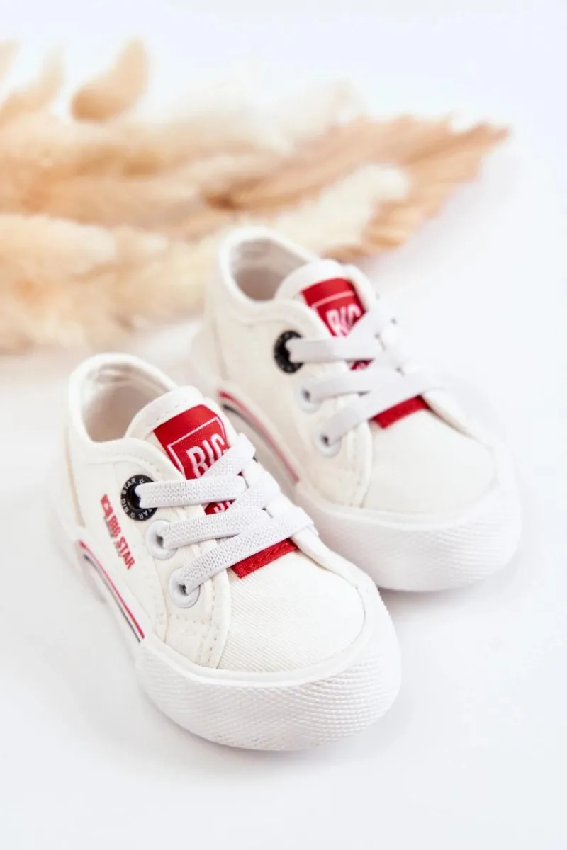 Chłopięce|Dziewczęce>Big Star Shoes Dziecięce Niskie Trampki Big Star JJ374160 Białe