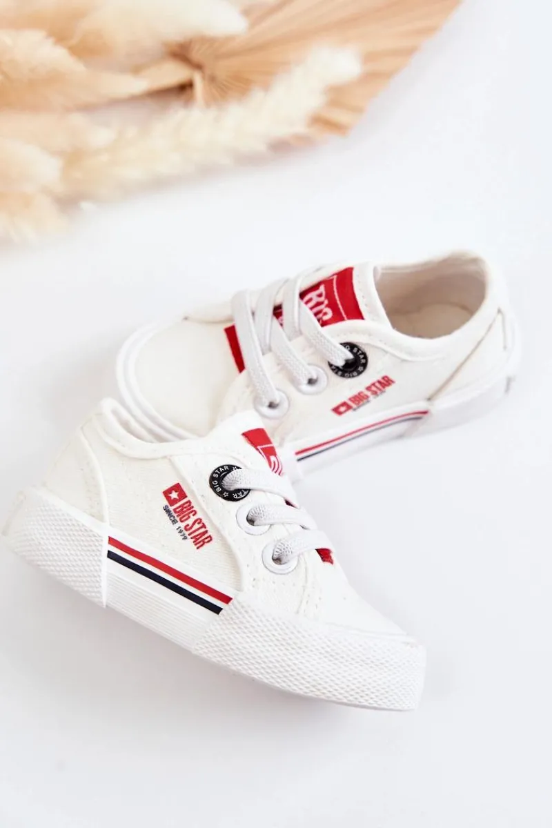 Chłopięce|Dziewczęce>Big Star Shoes Dziecięce Niskie Trampki Big Star JJ374160 Białe