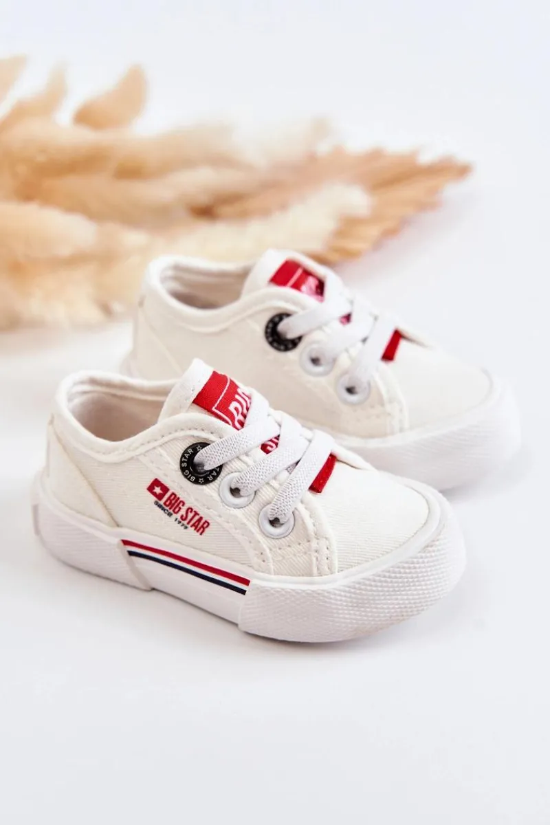 Chłopięce|Dziewczęce>Big Star Shoes Dziecięce Niskie Trampki Big Star JJ374160 Białe