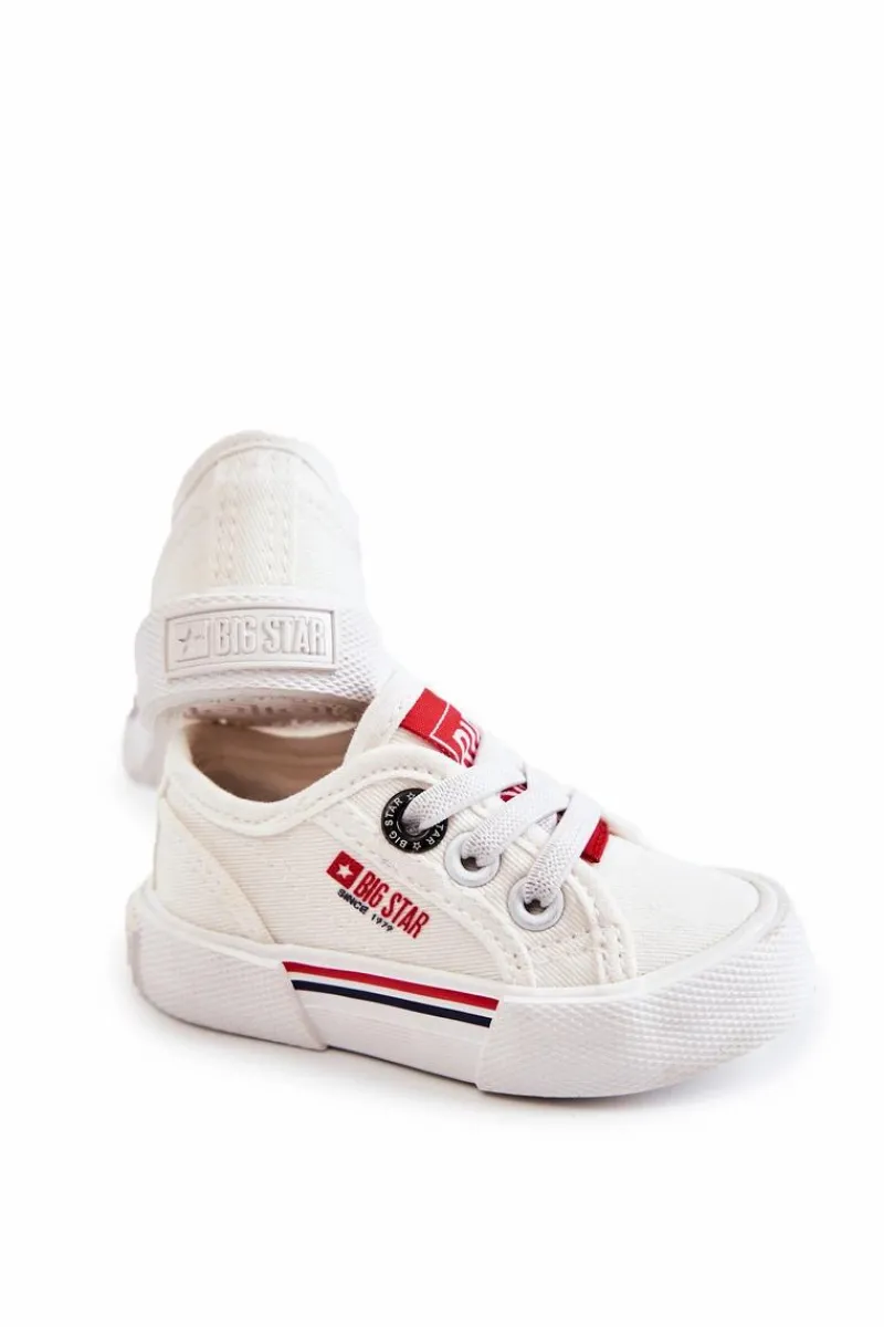 Chłopięce|Dziewczęce>Big Star Shoes Dziecięce Niskie Trampki Big Star JJ374160 Białe