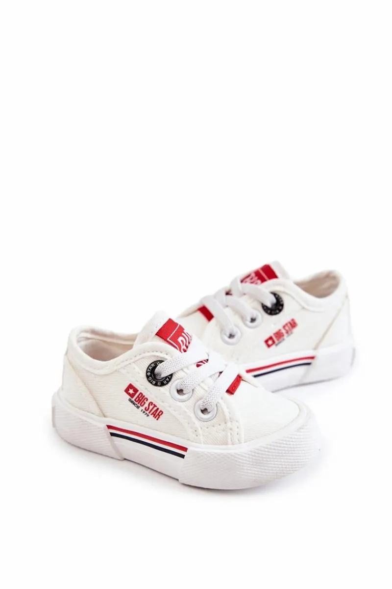 Chłopięce|Dziewczęce>Big Star Shoes Dziecięce Niskie Trampki Big Star JJ374160 Białe